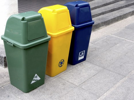 Waste collection truck in North West London