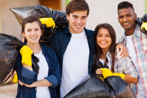 Construction site generating builders waste in North West London